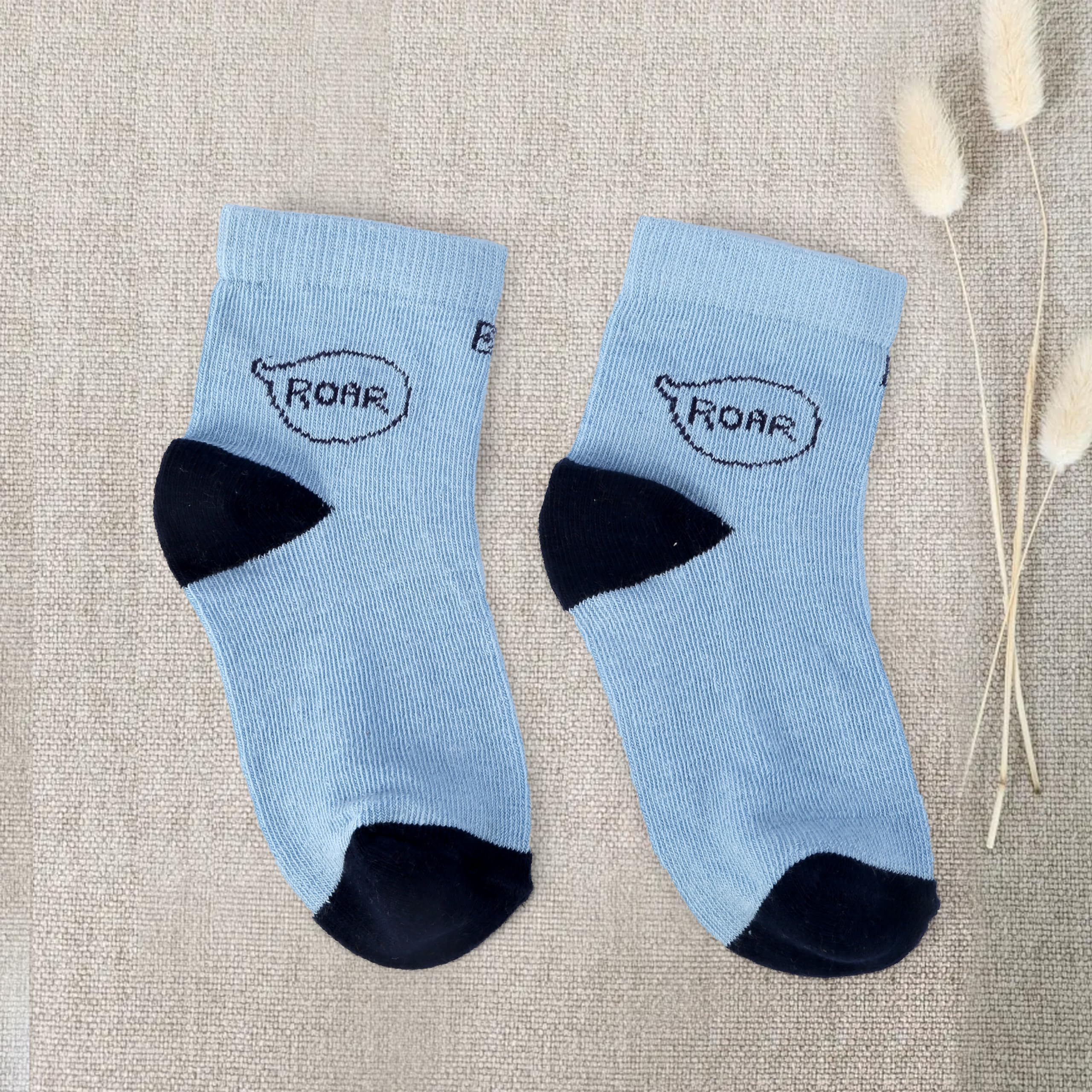 LEALDEALZ Kid's Socks for Boys and Girls - Made with Soft & Breathable Cotton with Antibacterial Wash, Pack Of 5, Animal Printed - For 6 Months To 12 Months Old, Suitable for all day long use