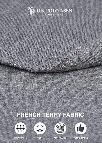 Miniatura 5 de U.S. Polo Assn. Pantalones deportivos para mujer Pantalones deportivos para mujer con estampado de logotipo, rizo francés de polialgodón