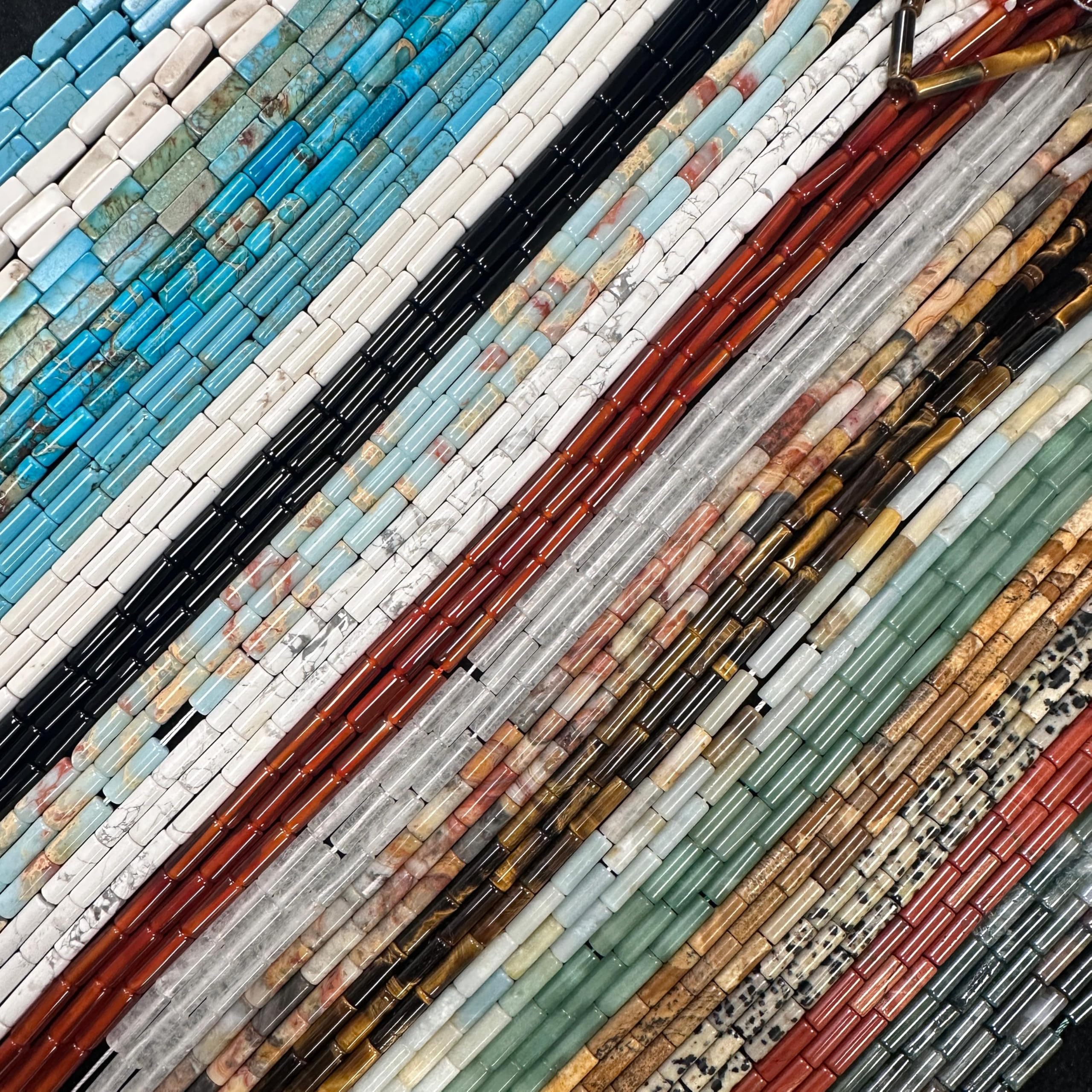 30 Stück Roter Bach-Picasso-Jaspis Perlen – 4x13 Mm, Natürliche Edelsteinperlen Für Schmuckherstellung
