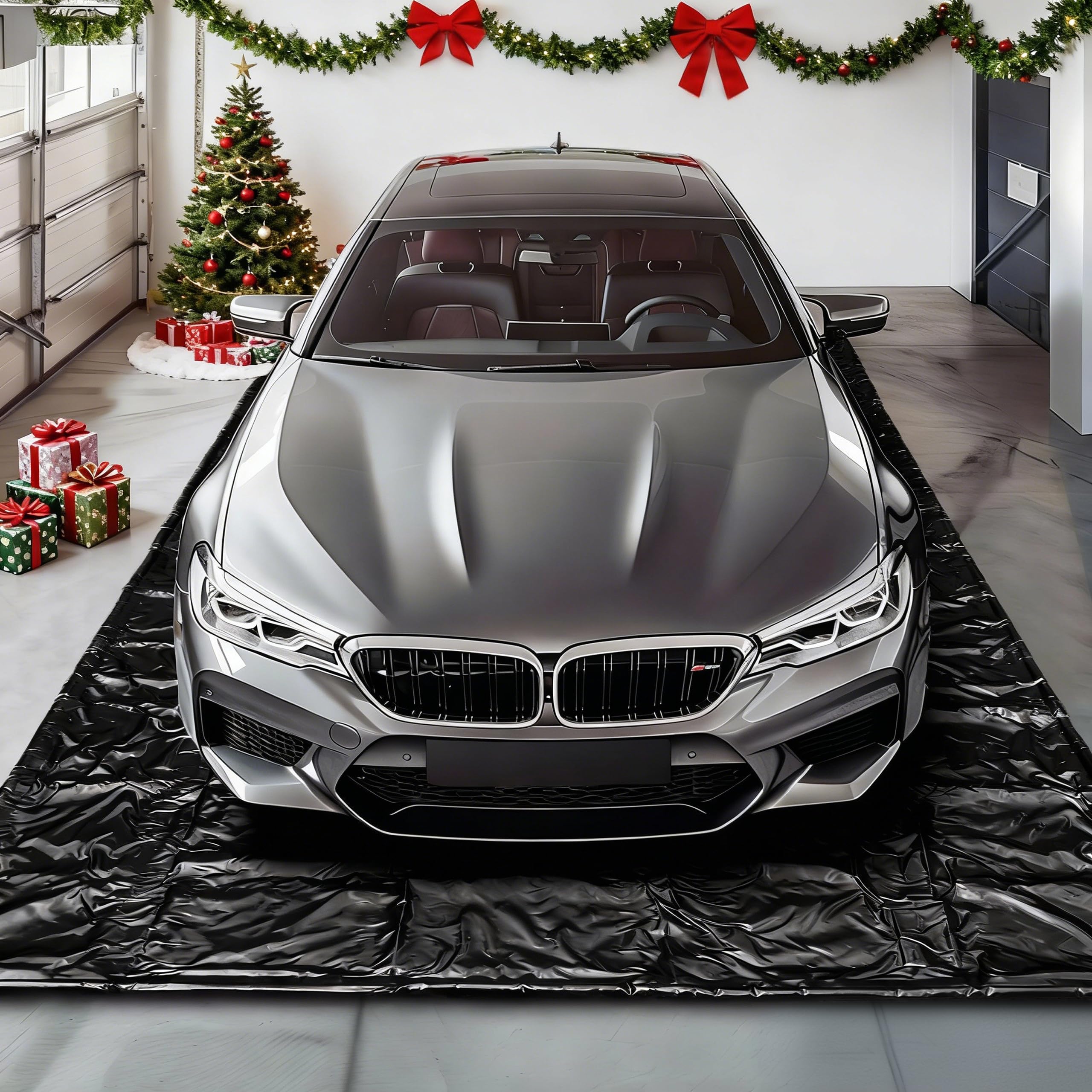 Garage Floor Mat, (7'9" x 18") Under Car Waterproof Containment Mats, Oil Mat for Garage Covering, Garages Floor Mats for Under Car, Keeps Dry and Clean