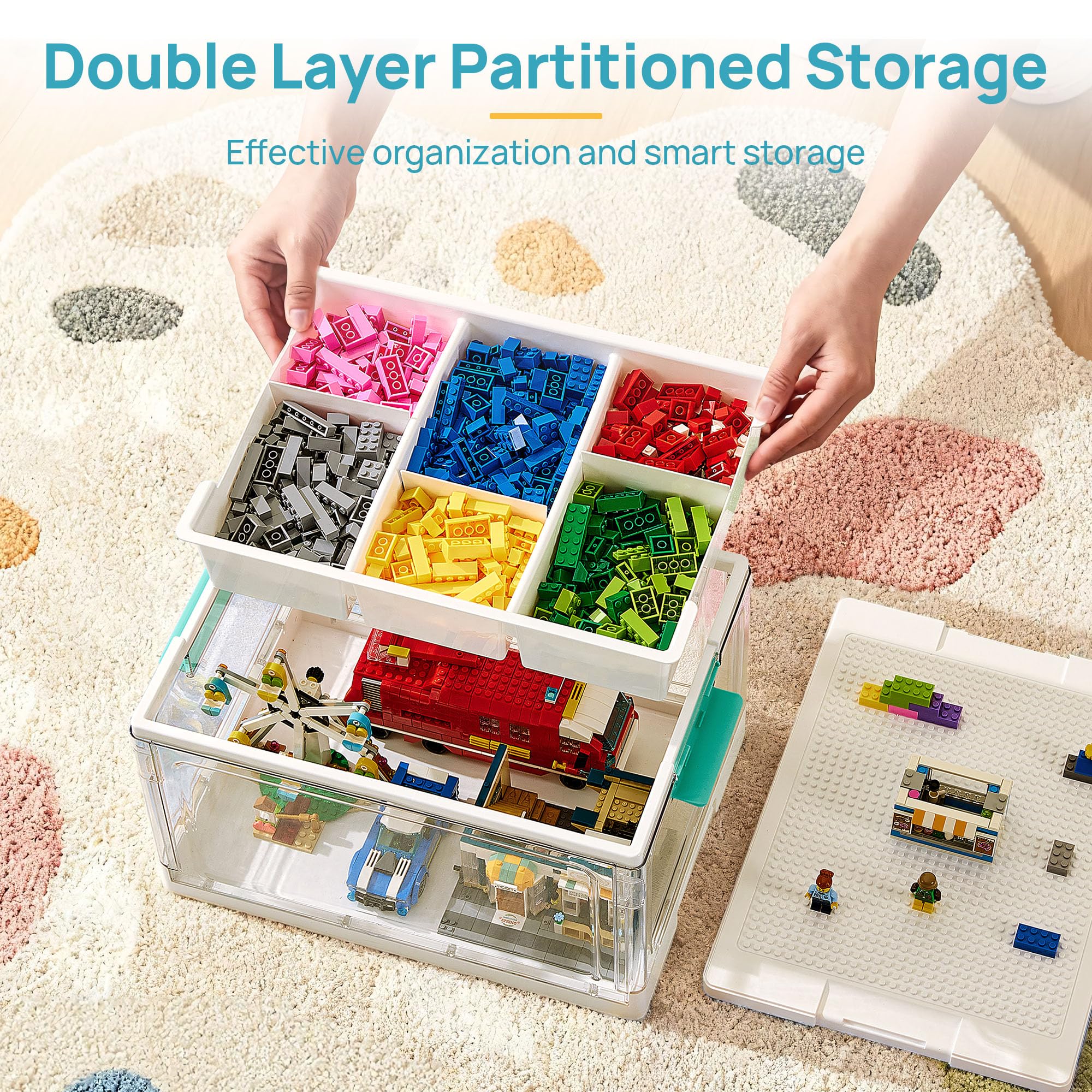 Amazon.com: Vtopmart 24 QT Plastic Storage Box with Building