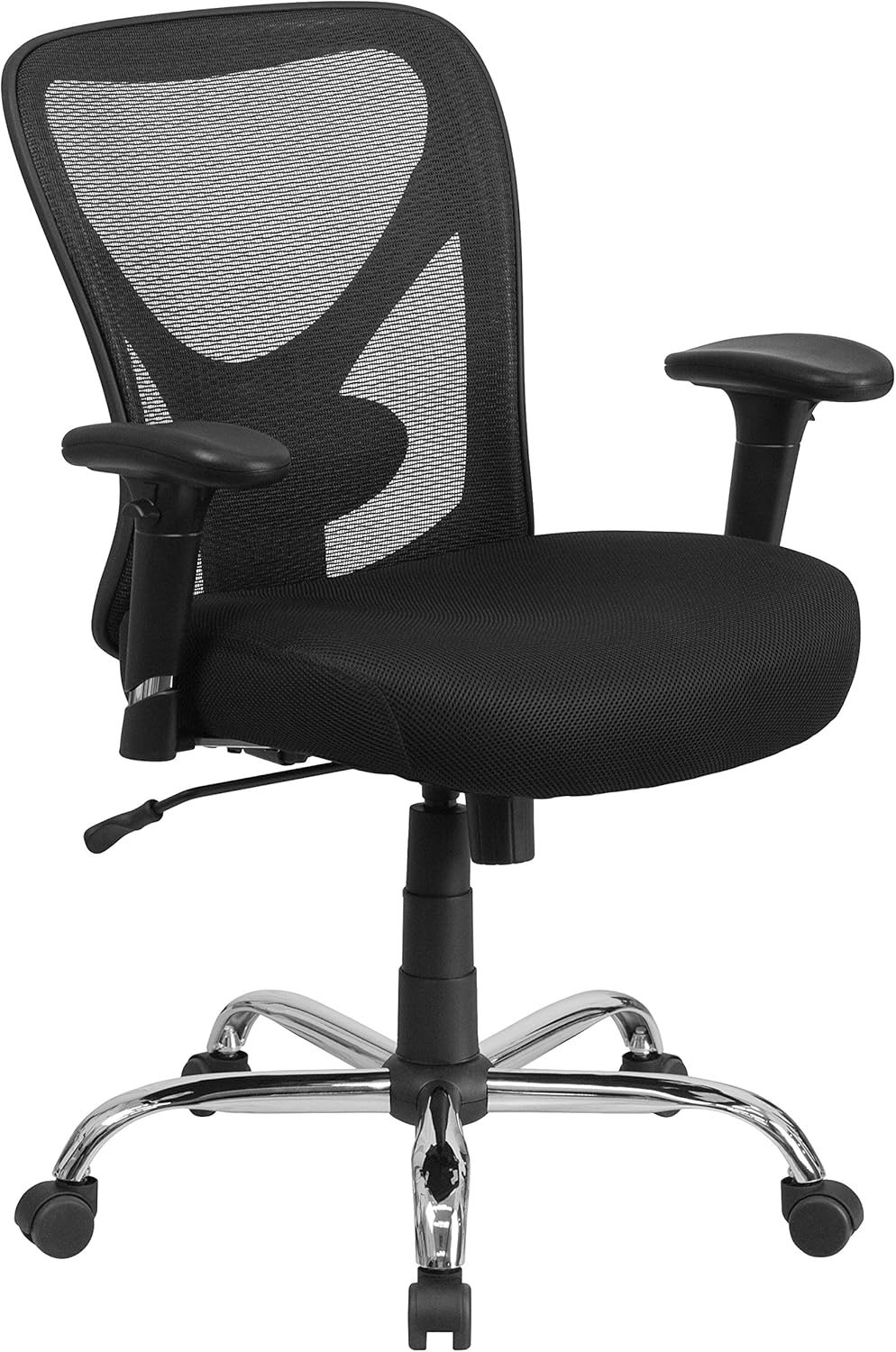 Promo 40% OFF Flash Furniture Big & Tall Office Chair | Adjustable Height Mesh Swivel Office Chair with Wheels