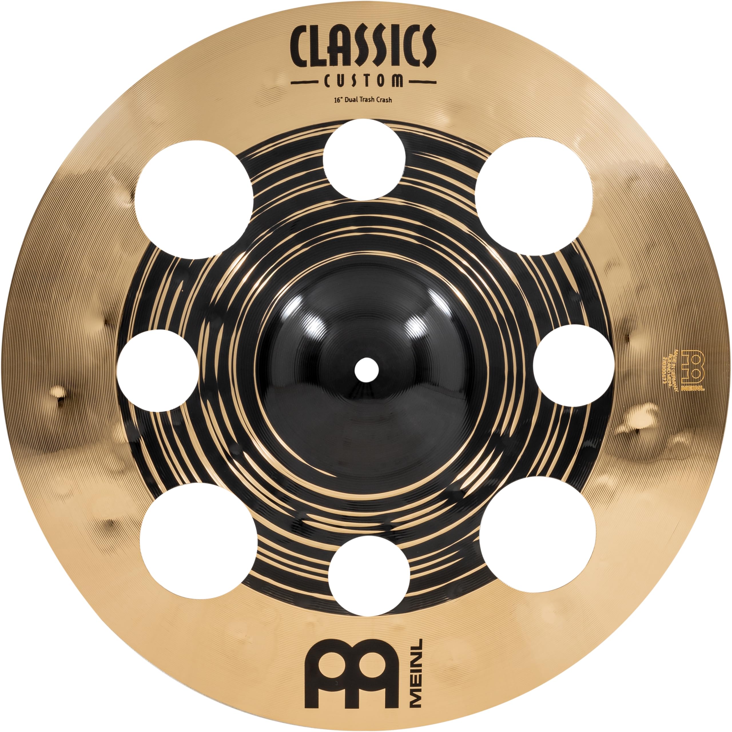 Meinl Cymbals Classics Custom Dual Cymbale Trash Crash 16 pouces (Vidéo) pour Batterie (40,64cm) Bronze B12, Deux Finitions - Fabriquée en Allemagne (CC16DUTRC)