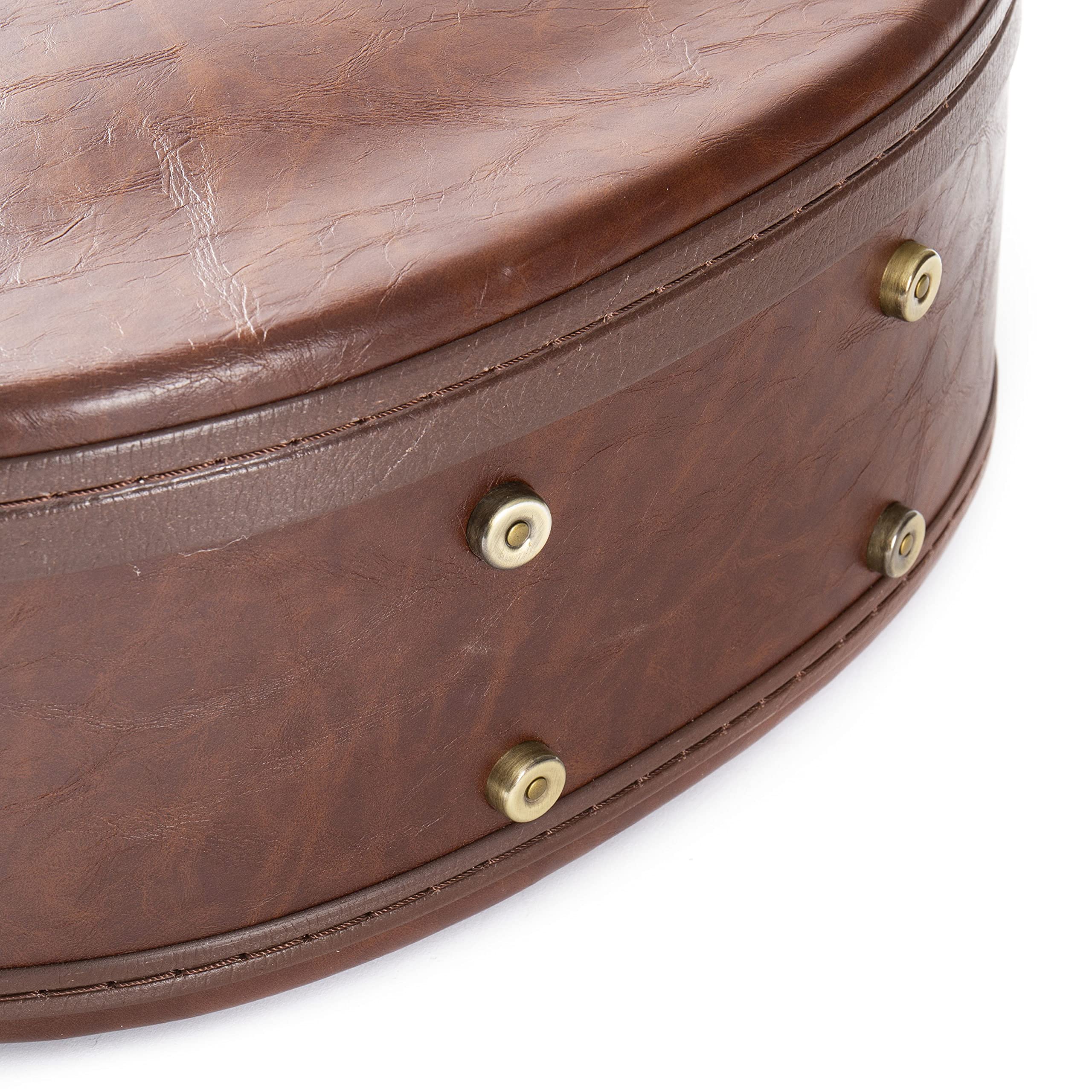 Fame Classic Gitarrenkoffer, Wetterfest und Robust, für 4/4 Konzertgitarren, Historic Brown, mit Zubehörfach und Plüsch-Innenfutter, GIT0044844-000