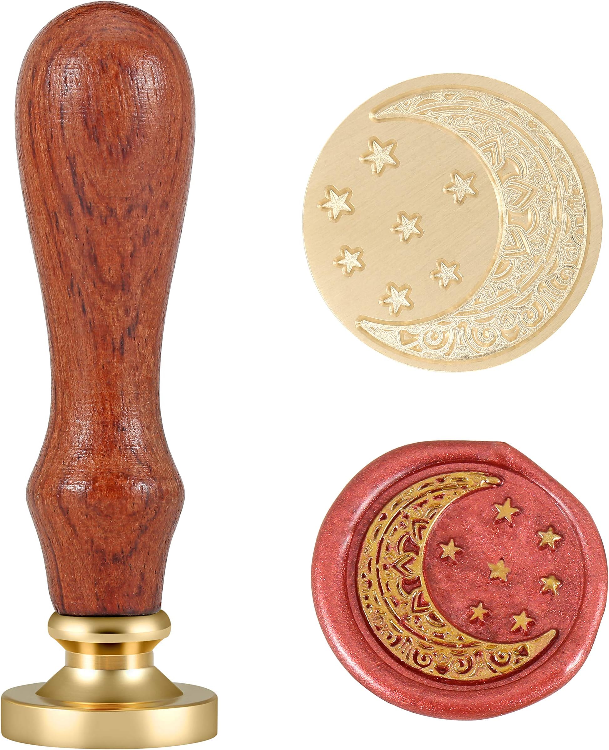 Moon and Star Wax Seal Stamp