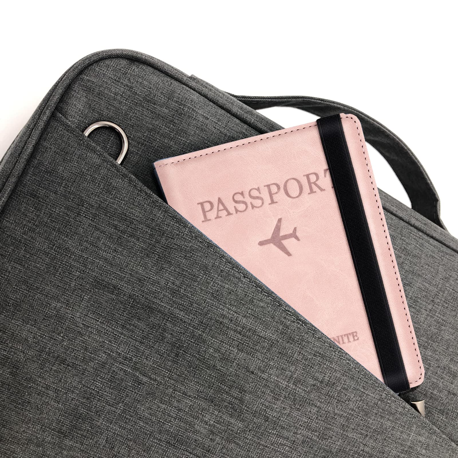 Toctax Custodia per passaporto, copertina per passaporto con blocco RFID, supporto per passaporto per donna e uomo, custodia da viaggio per documenti di viaggio