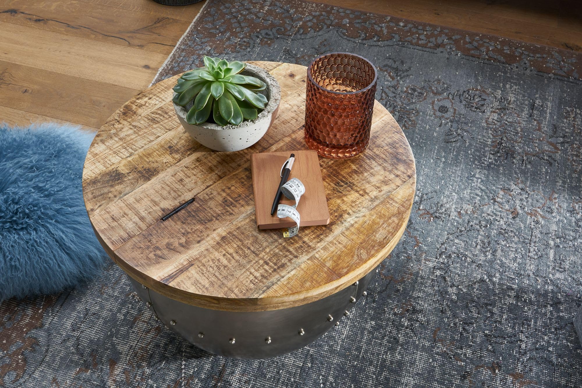 Tavolino Nero E Marrone Tavolino Da Salotto In Legno Di Mango E