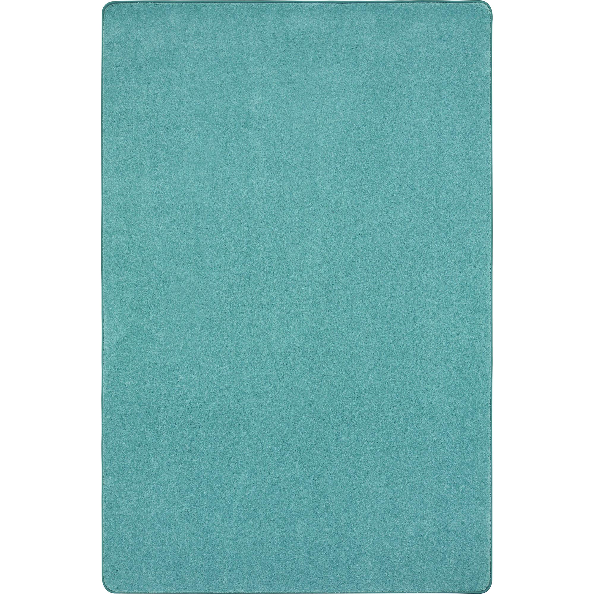 Joy Carpets Just Kidding Solid Color Area Rugs, Seafoam, 4' x 6'