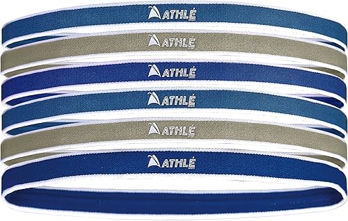 Vista 16 de Athlé - Diademas delgadas para mujeres y hombres, paquete de 6, diademas elásticas para mujeres y hombres, agarre de silicona antideslizante