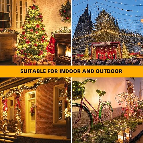 Miniatura 7 de XTF2015 Guirnalda de 1000 luces LED de Navidad de 336 pies, 8 modos de iluminación, impermeables, luces de árbol de Navidad, luces de hadas para