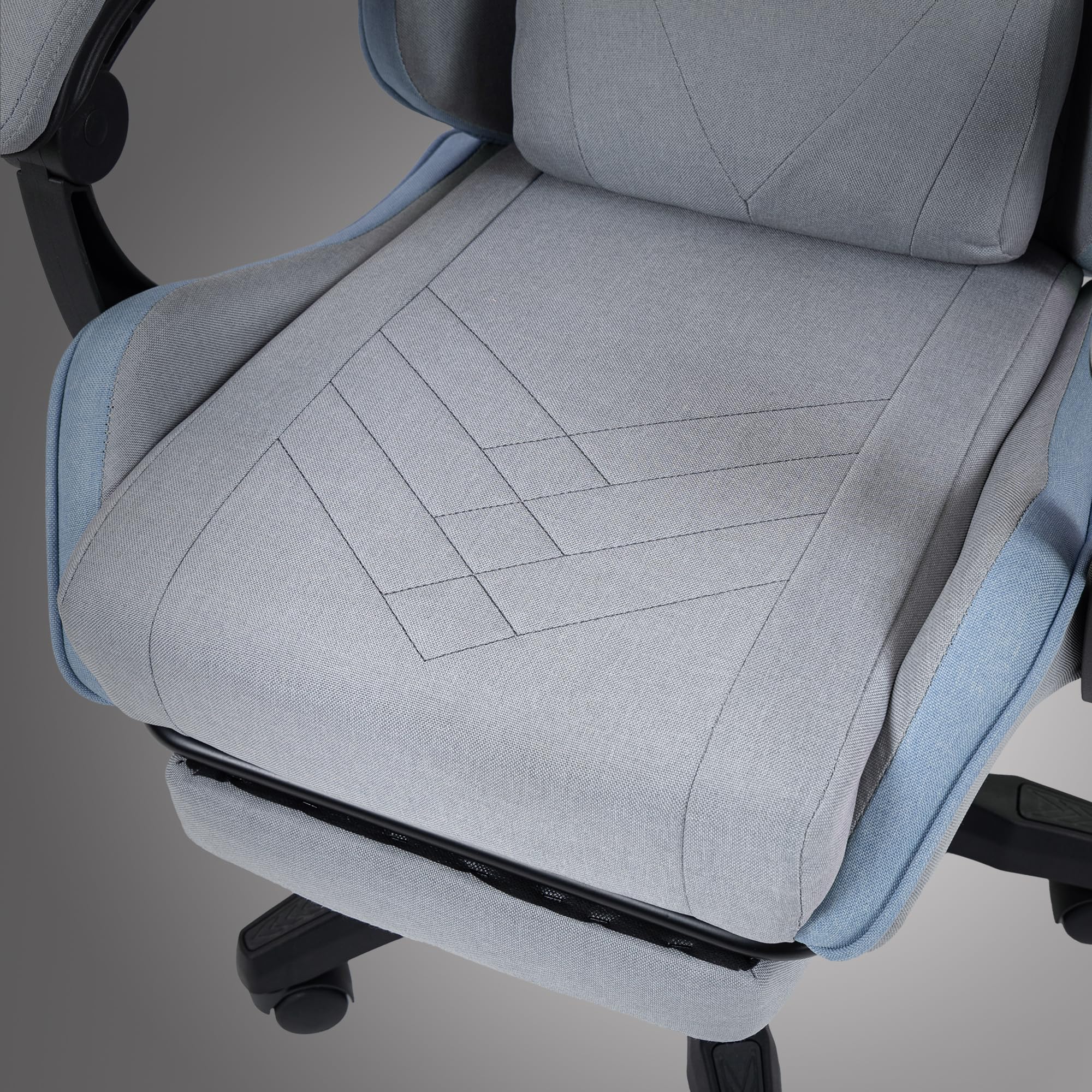 Mars Gaming MGC-X, Sedia Gaming Ergonomica, Tessuto Traspirante, Schienale Reclinabile e Altezza Regolabile, Braccioli Dinamici, Cuscino Cervicale e Lombare, Sedia Poggiapiedi Estensibile, Blu