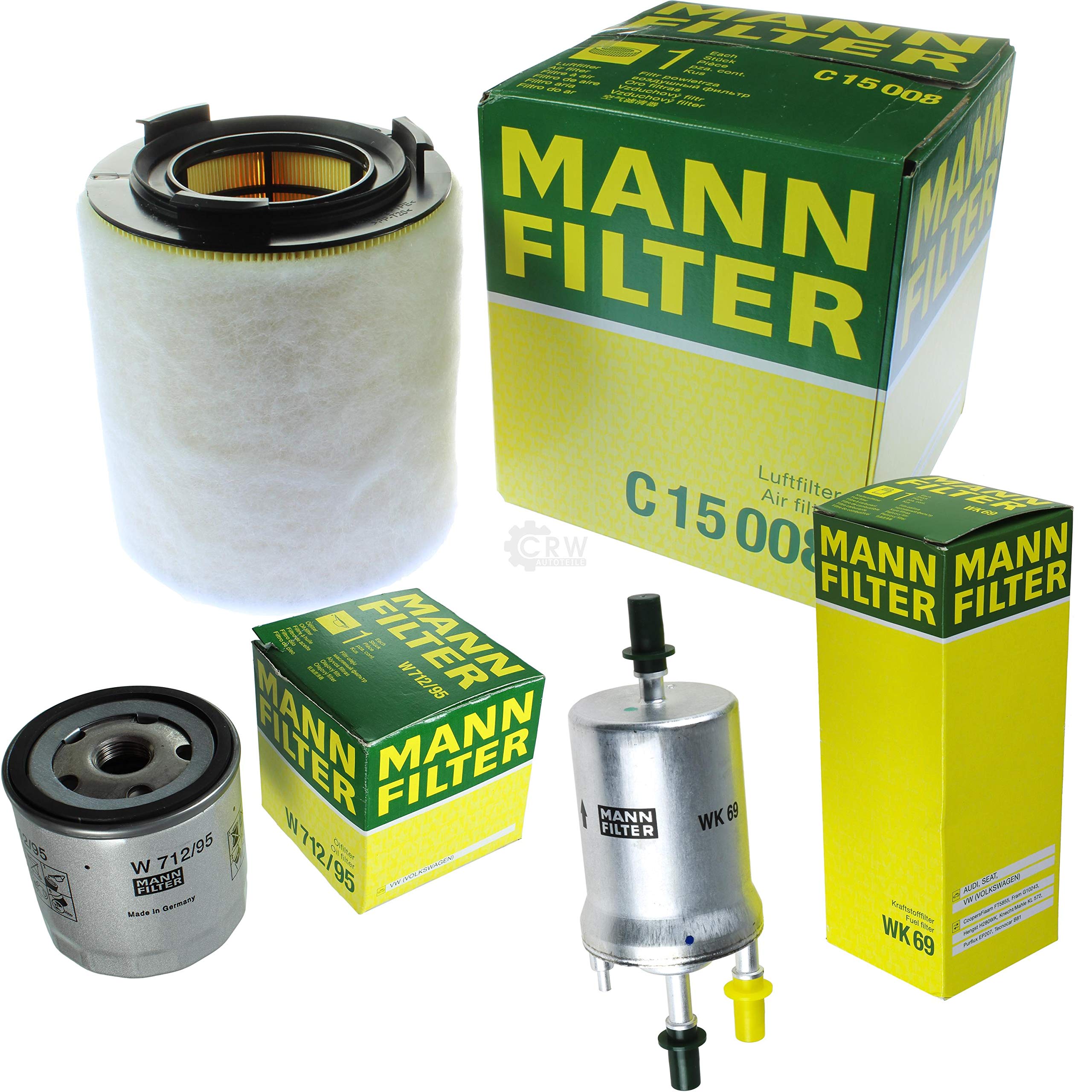 MANN-FILTER Inspektions Set Olio Aria Carburante- Antipolline