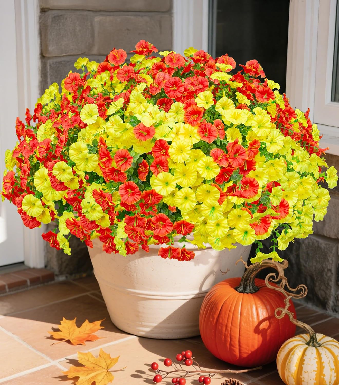 Amazon.com: Fake Fall Flowers Artificial Flowers Plants for Outdoors ...