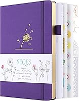 Vista 10 de A5 Bullet Dotted Journal Notebook 160gsm Thick Bleedproof Paper, Lay Flat Binding, 160 Numbered Pages Hard Cover Dot Grid Notebook/Bullet