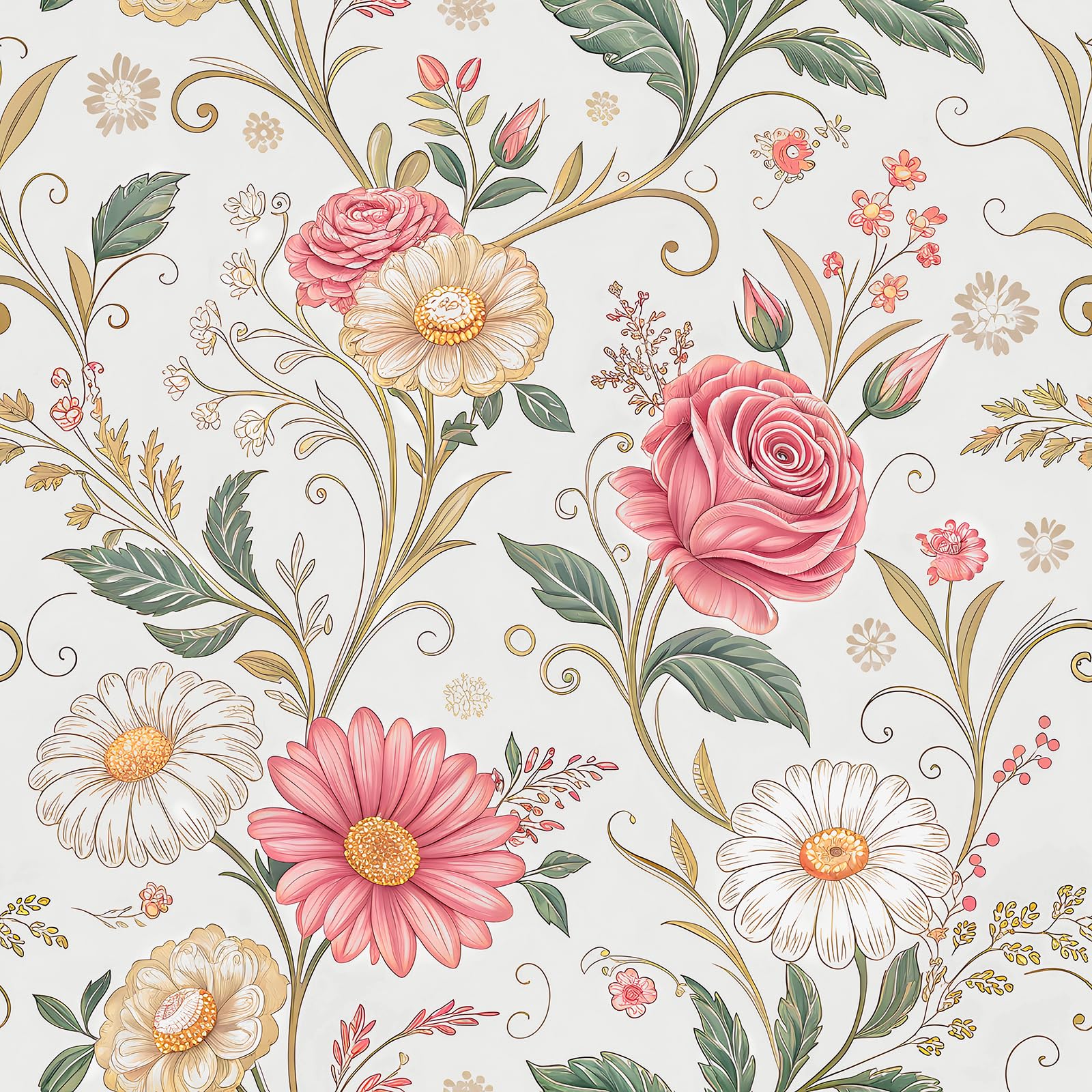 Renueva sin obras con papel pintado floral