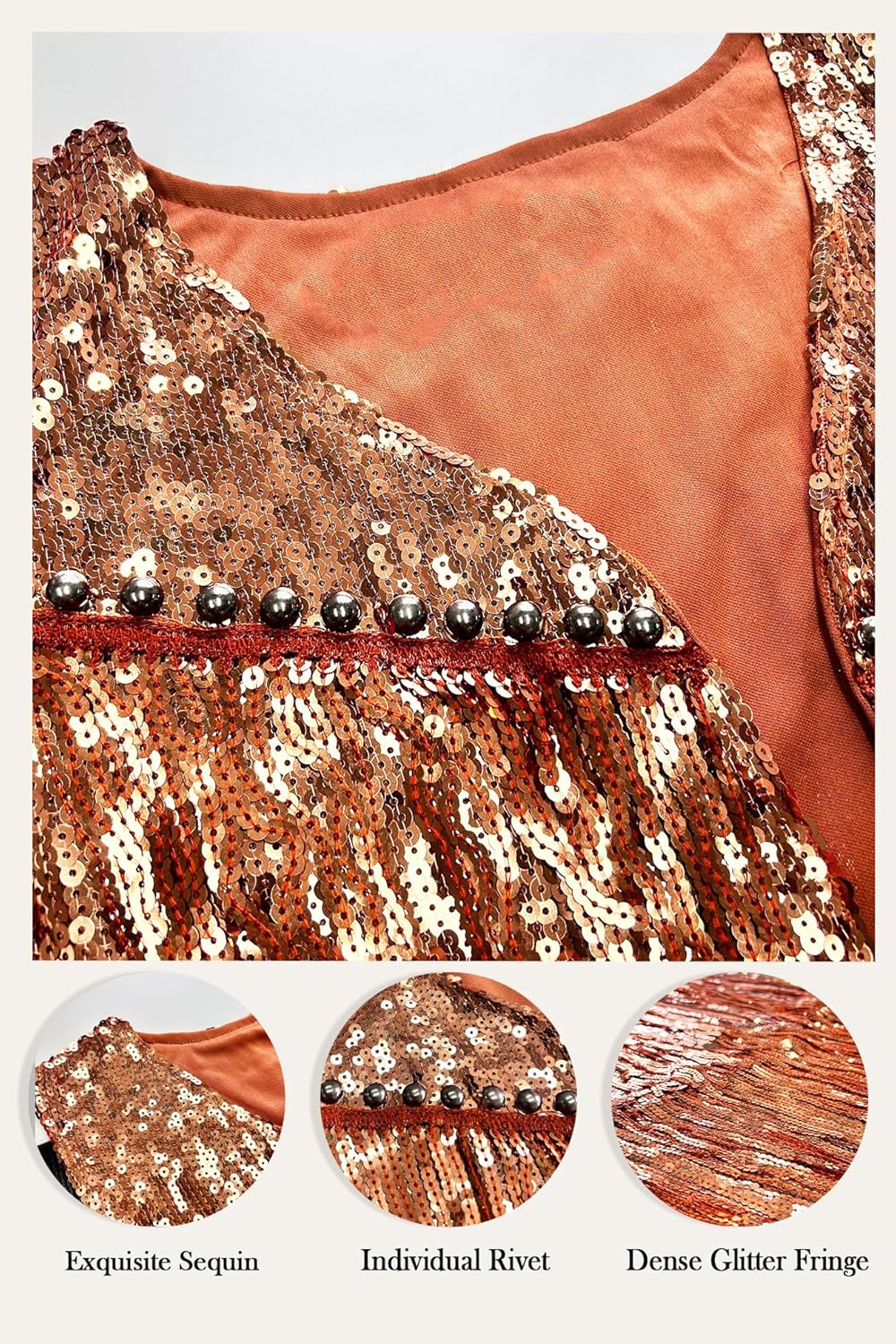 Danceislife Sequin Fringe Silver Vest Women Sparkly Rivet Sleeveless Open Front Western Cowgirl Coat - Image 5
