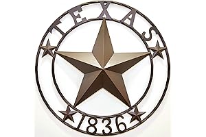 BestGiftEver 24 in. Metal Star Outdoor Texas Wall Decor