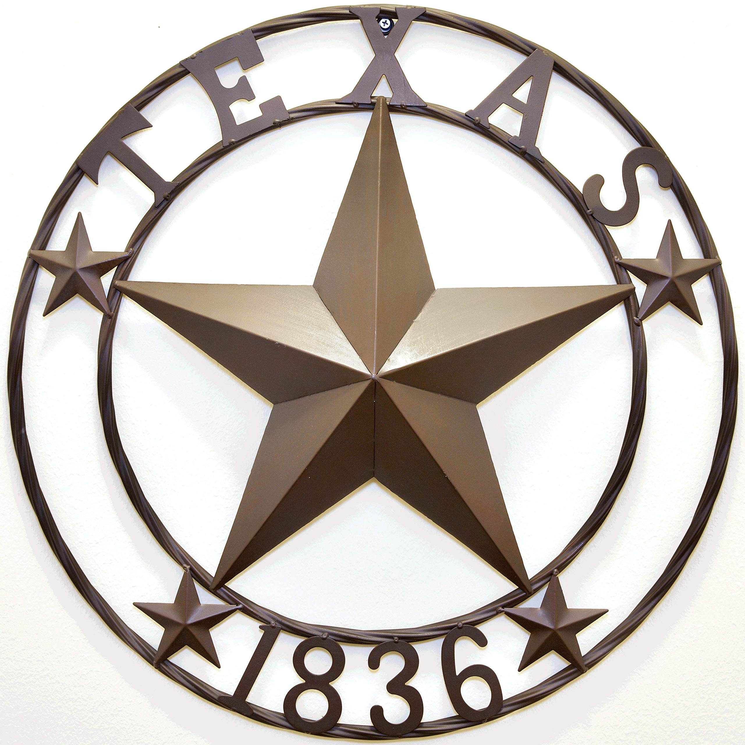 BestGiftEver Metal Circle – Texas 1836 Targa decorativa da appendere alla parete