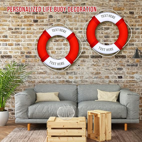 Personalized Life Preserver Ring,Custom Name House Decor (Personalized)
