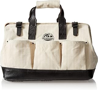 Graintex CB1154 18 Inch Mason's Canvas Tool Bag for Framers, Handyman, Contractors, Electrician's, Construction Workers
