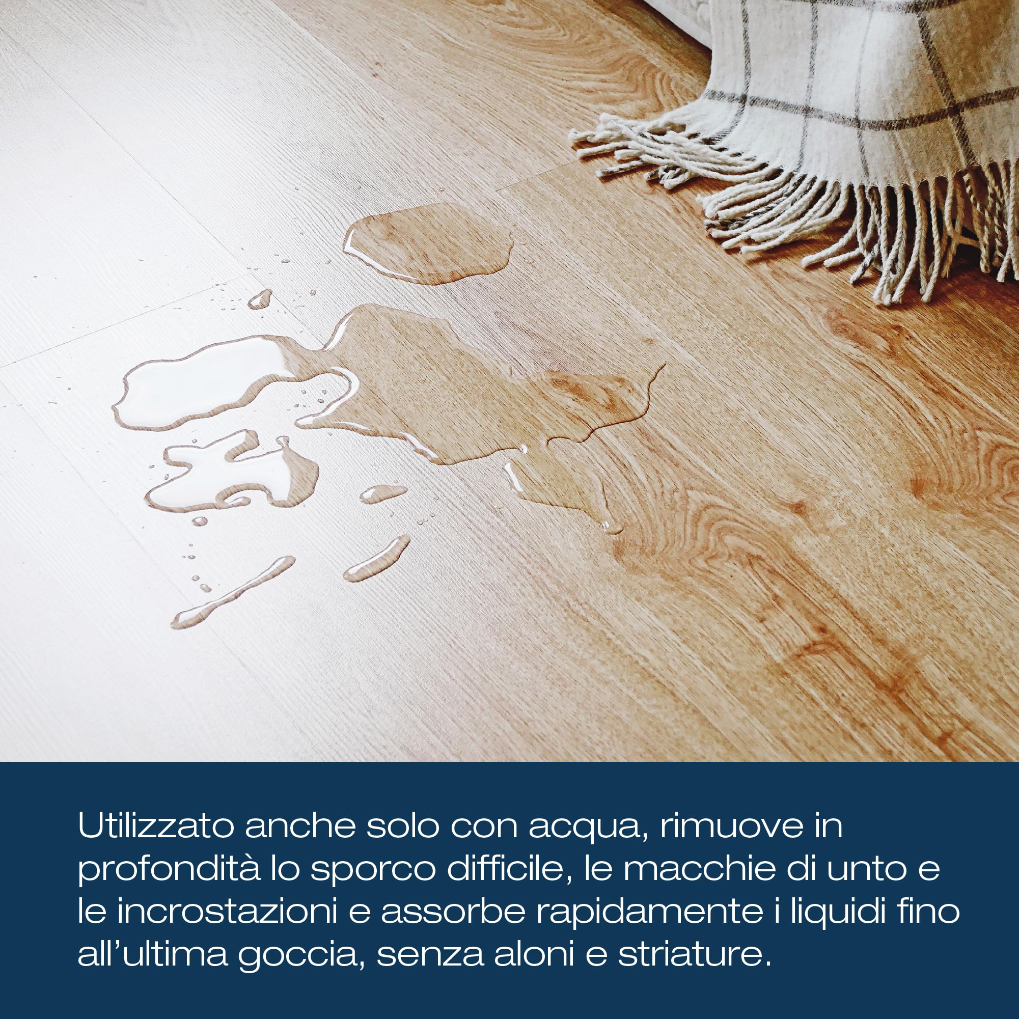 TONKITA | 12 Strizzo Mop Lavapavimenti, Mocio Lavapavimenti Altamente Pulente ed Assorbente Fibre trattate Spunlace, Per Tutti i Tipi di Pavimenti, Ultra Fitto, Ricambio Mop - Confezione da 12 Pezzi