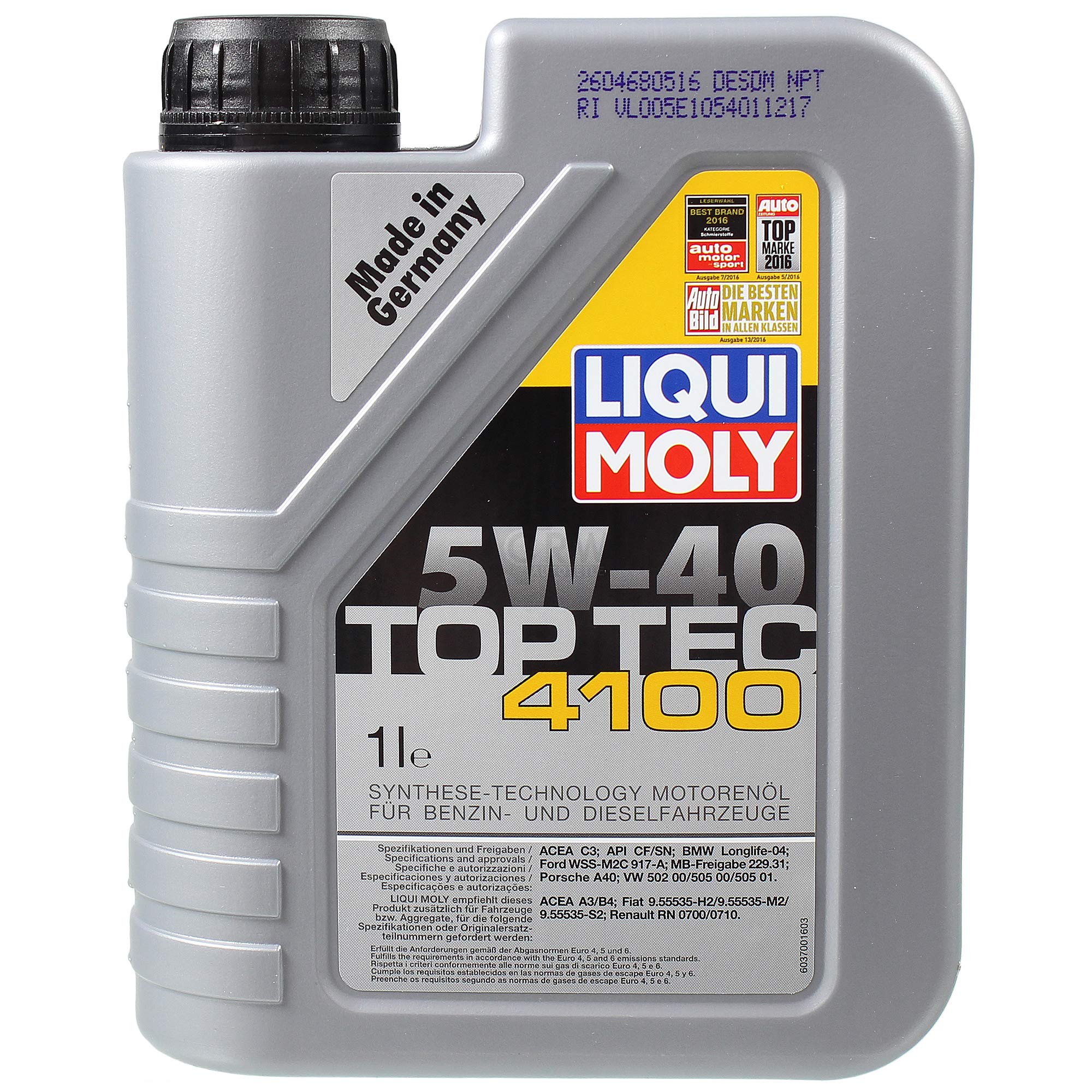 Set di filtri 6 litri olio motore Top Tec 4100 5W-40 SCT Germany filtro abitacolo filtro aria filtro olio filtro olio
