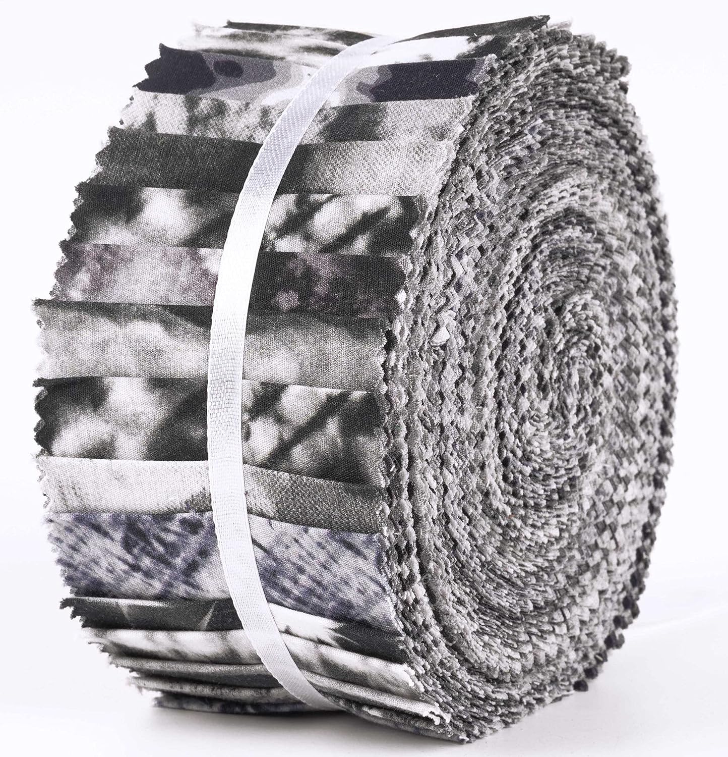 Soimoi Black Jelly Roll Fabric Strips for Quilting, Precut Fabric for DIY, 40 Strip Assorted Bundle, Jelly Roll for Scrapbooking, Perfect Quilting Fabric for Sewing, Craft, Home Decor- Tie Dye Print