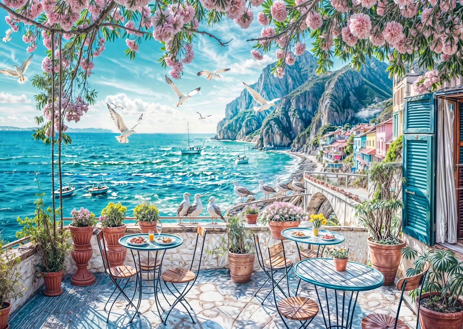 Terrasse am More: Puzzle Standard 1000 Teile