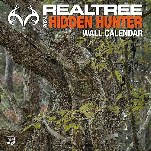 TURNER LICENSING Realtree Hidden Hunter - Calendario de pared de 12 x 12 pulgadas (24998012062)