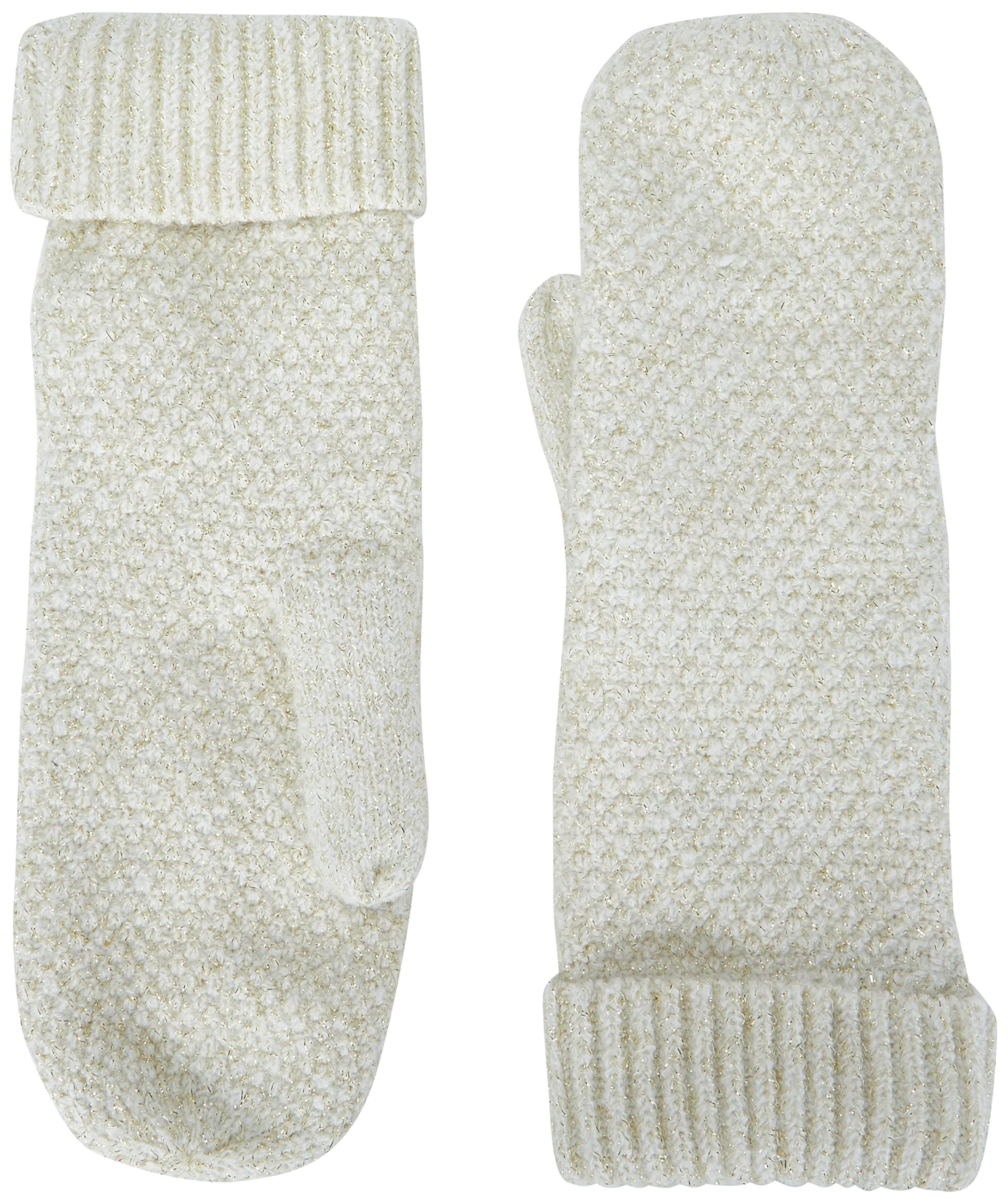 ONLY Women's ONLANELISE Life Knit CC Mittens, Cloud Dancer/Detail: Gold Lurex, One Size (Pack of 100)