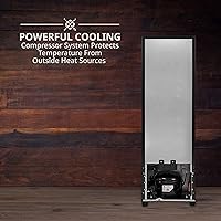 Vista 8 de Ivation Refrigerador de vino con compresor de 14 botellas con cerradura Gran bodega independiente para vino tinto, blanco, champán o espumoso