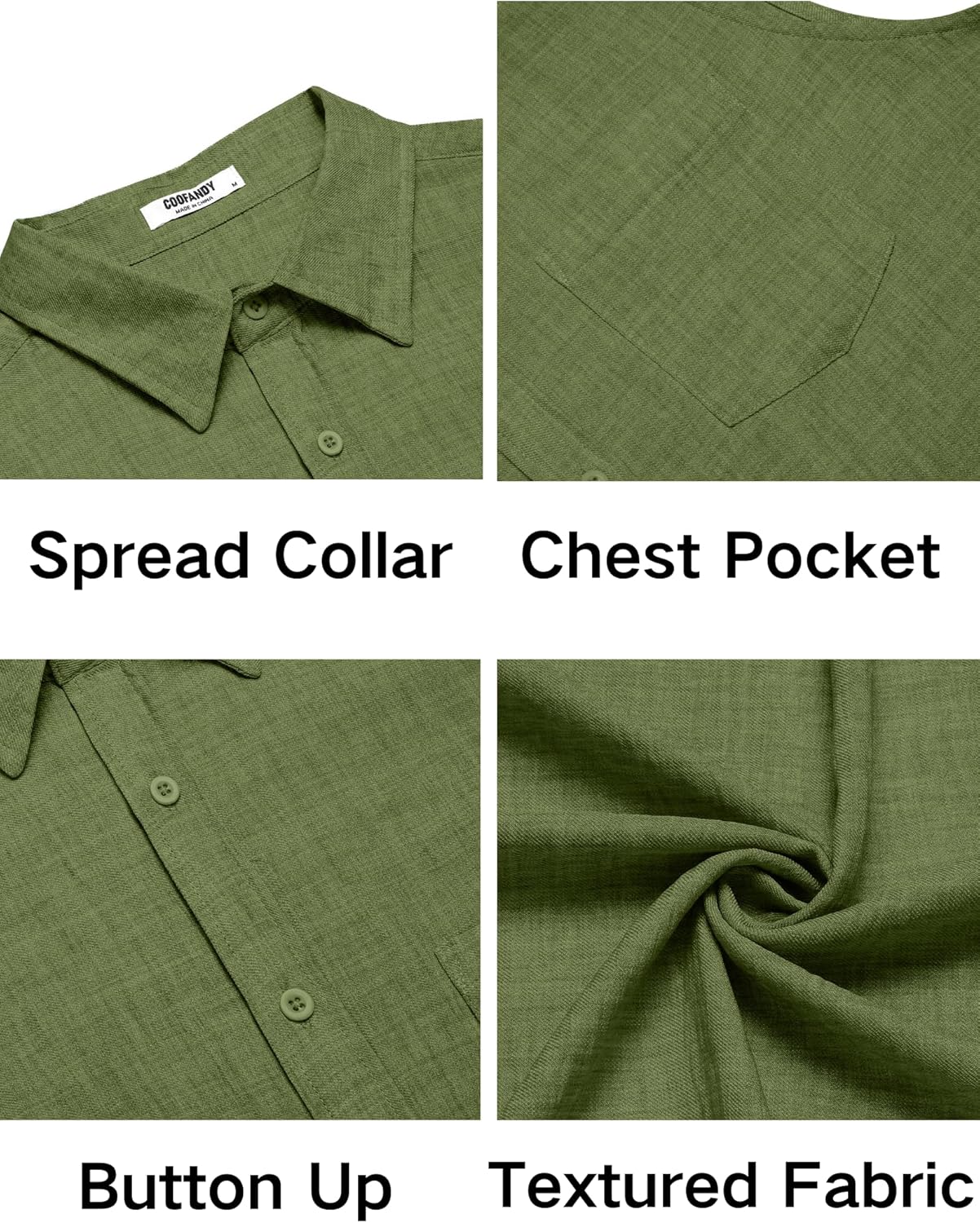 COOFANDY Men's Sleeveless Beach Shirts Summer Button Up Tank Tops Casual Textured Tank Shirt - Image 8