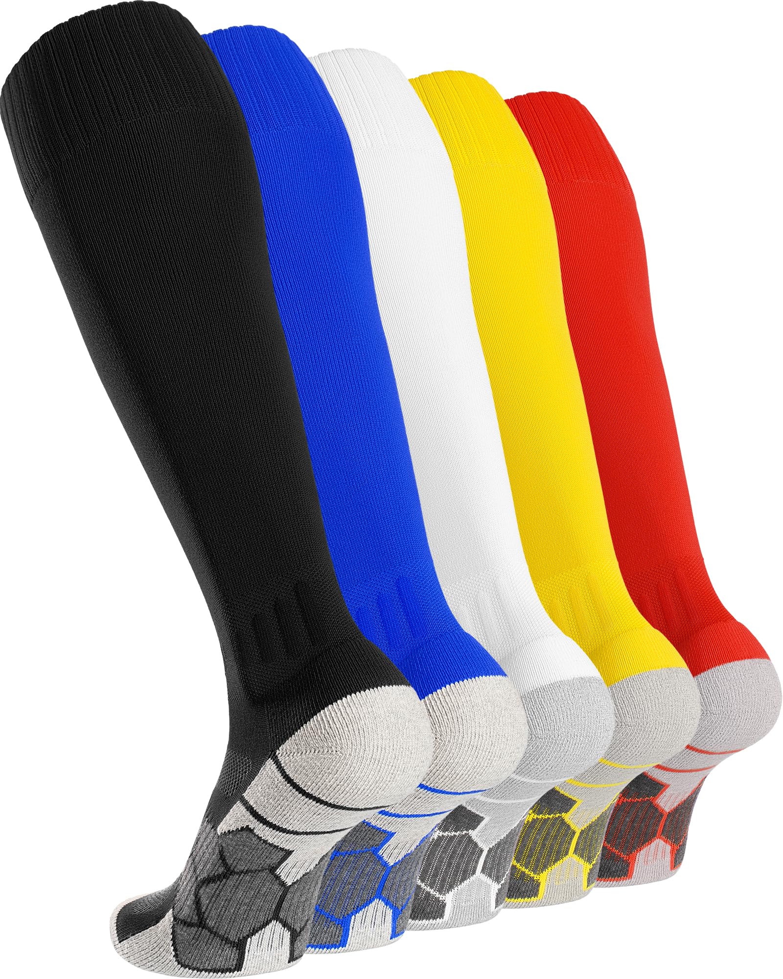APTESOL Soccer Socks Knee High Team Sport Socks for Kids Youth Adult