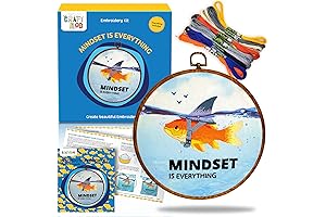 Embroidery Crafting Starter Kit for Beginners - Stamped Embroidery Patterns Adults and...