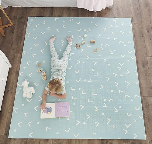 Miniatura 8 de Regalo Tapete de juego extragrande con letras del alfabeto de 77 x 71 pulgadas para bebés y niños pequeños, tapete de aprendizaje de objetos y