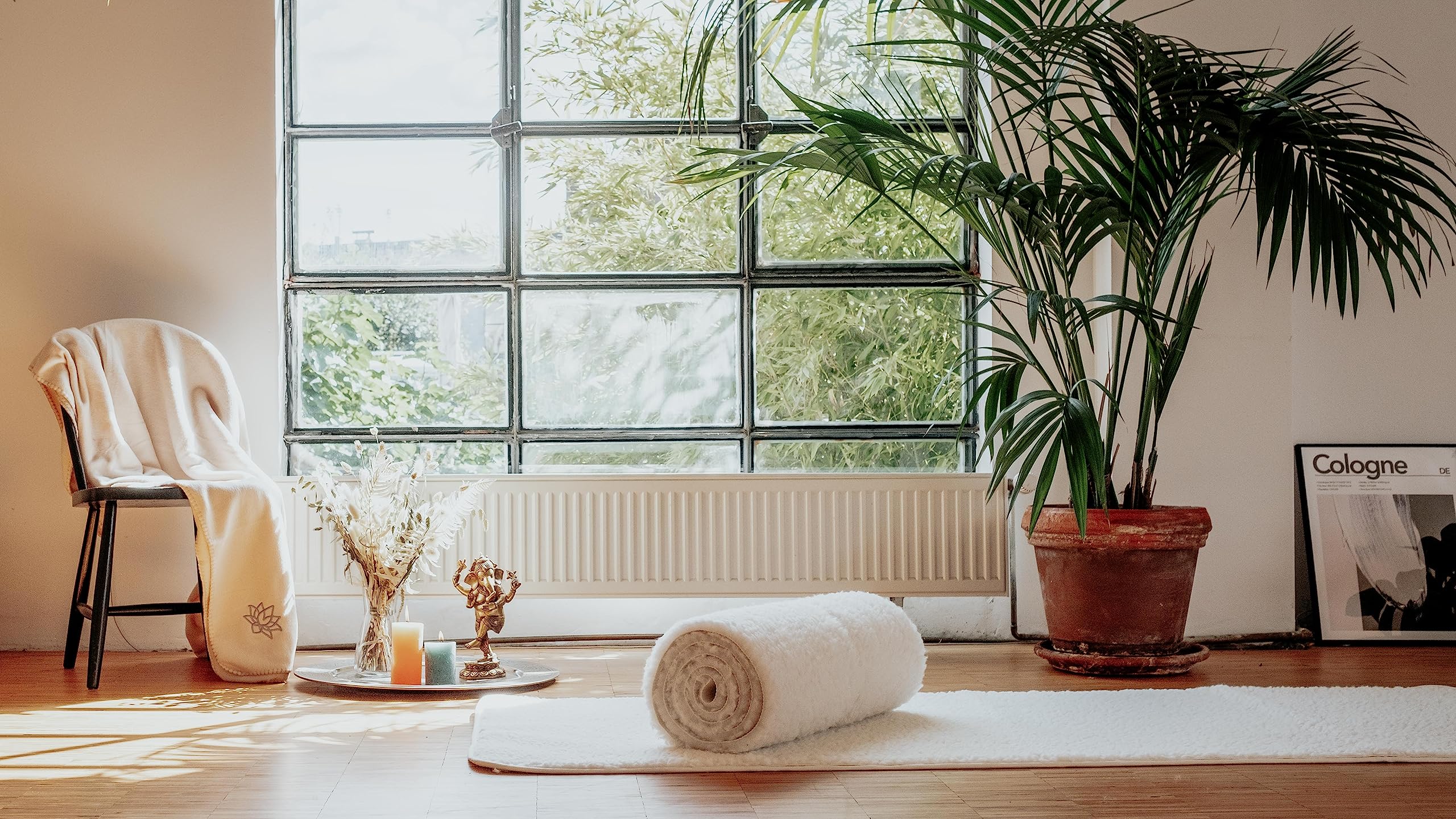 Tappetino da yoga in lana vergine Natura, Surya Premium Matte, antiscivolo, 200 x 75 cm (Alto Flor, 1.500 G/M²), Tappeto in lana vergine