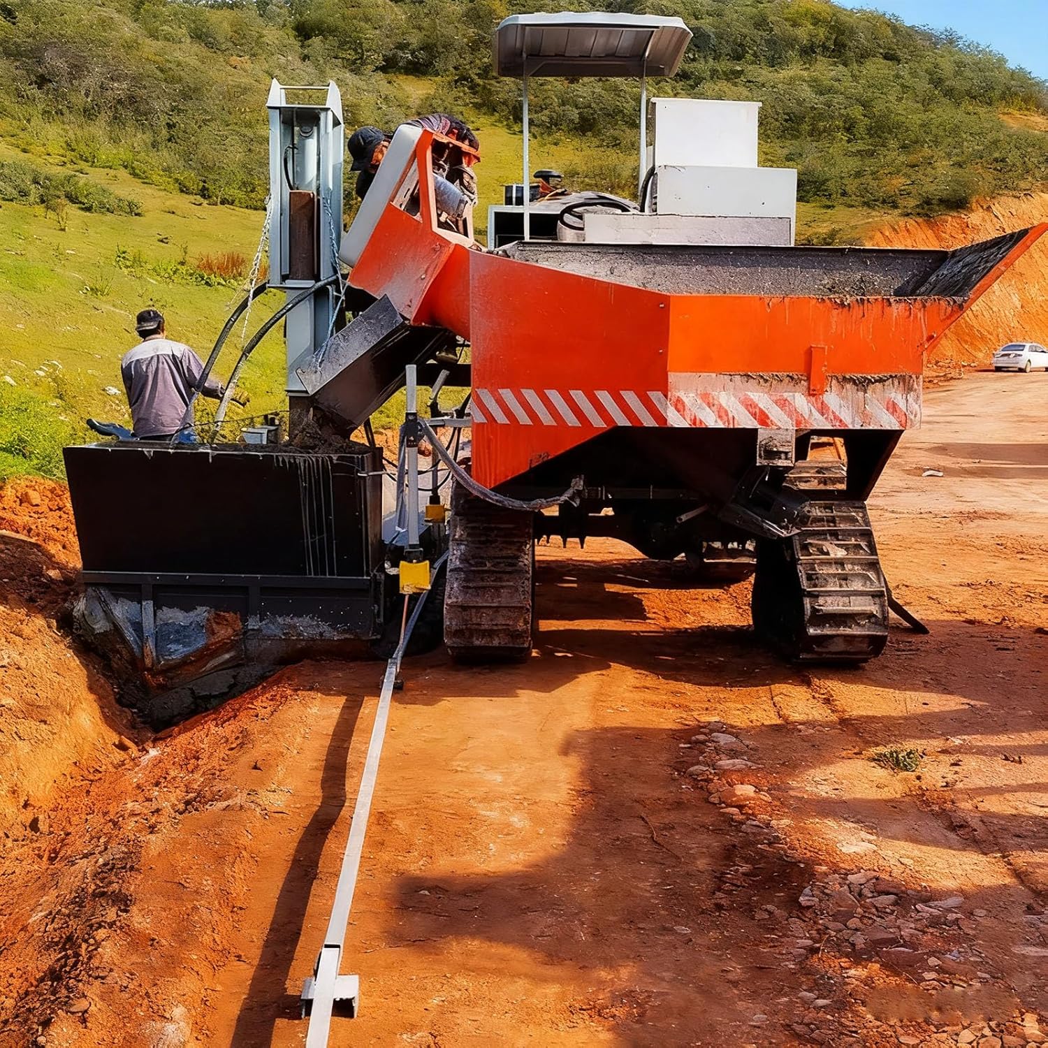 Concrete Edging Machine Slip Form Curb Paver Landscape Border Concrete Machine for Residential and Commercial Use