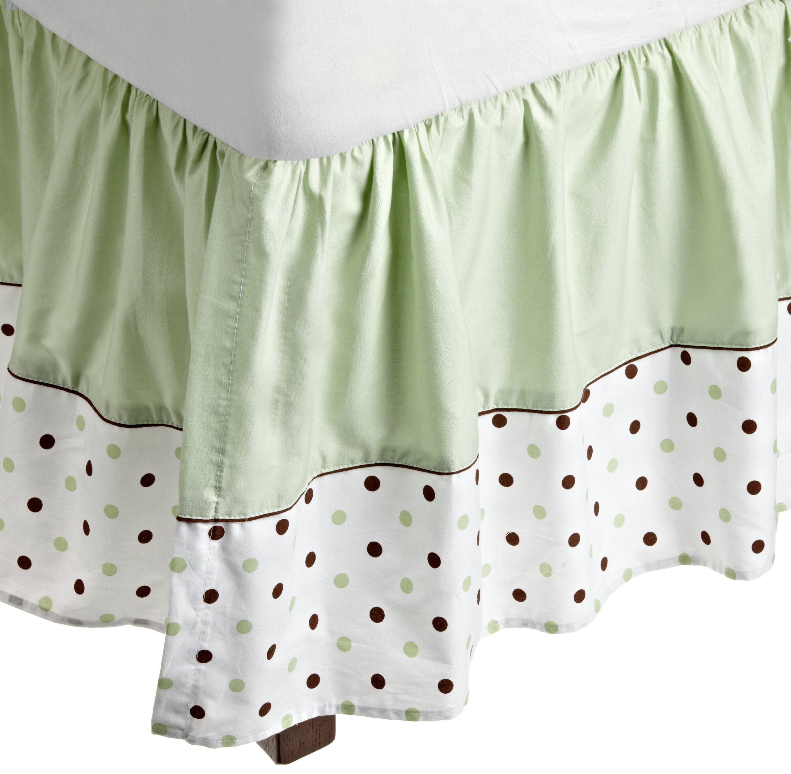 American Baby Company Fashion Crib Skirt, Celery Dots