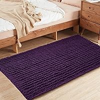 Vista 70 de FLOLEOPA Alfombras de baño de microfibra suave y esponjosa, tapetes de baño absorbentes, antideslizantes, lavables a máquina y de secado rápido