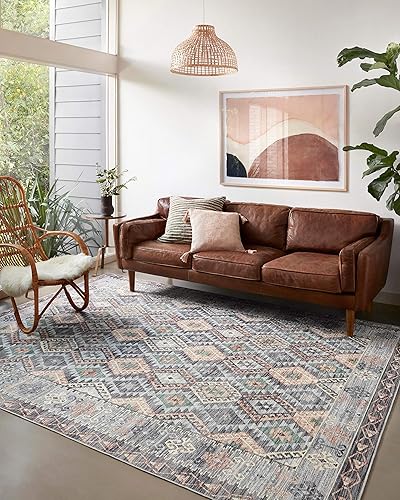 Loloi II Zion Collection ZIO-01 - Alfombra tradicional decorativa, color gris y multicolor