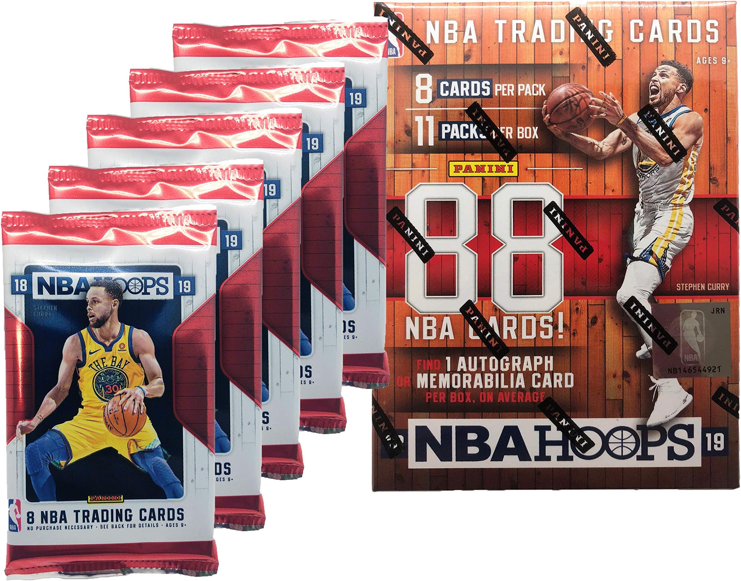 Universal Specialties 2018-2019 NBA Hoops Factory Sealed Basketball Collectible Card with Autograph/Memorabilia, Ungraded, 1 Card per Box