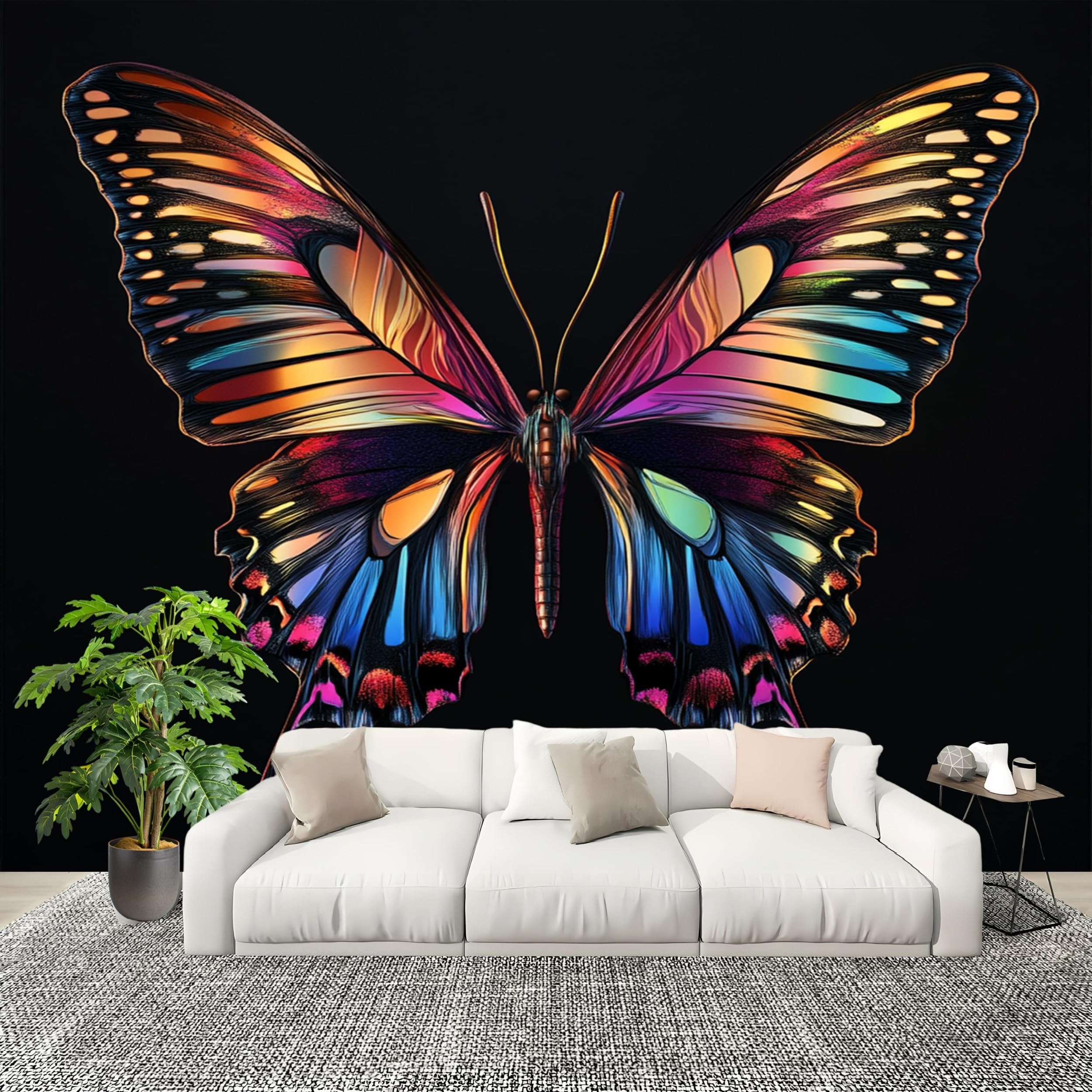 Papier peint panoramique papillon gothique 350x256 cm pour chambre enfant