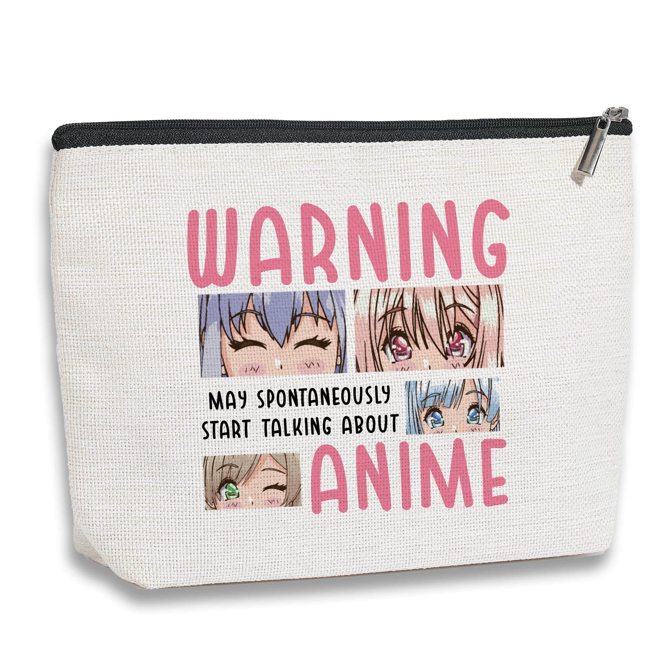 Anime Fans Make up Bag Anime Lover Gifts for Women Friend Sister Travel Toiletry Makeup Organizer Zipper Pouch Who Really Loves Anime