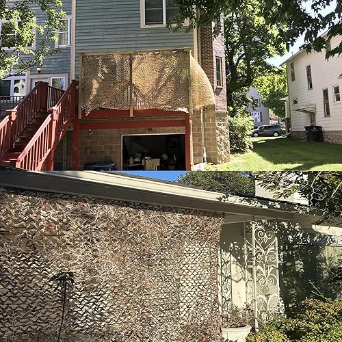 Vista 7 de Red de Camuflaje Red de Camuflaje 20x20 10x20 10x10 Rollo a Granel Lona de Camuflaje de Arpillera Red de Sombra para Puesto de Caza Cumpleaños