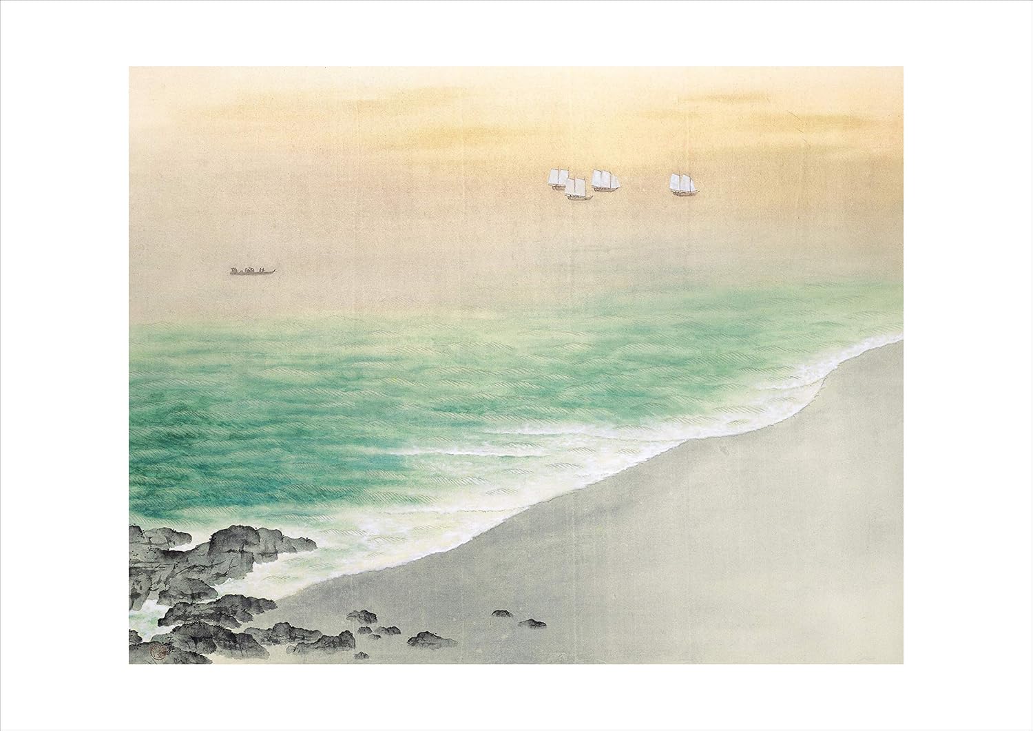 ポスター 横山大観 曙色 日本画 A3サイズ 返金保証有 日本製 人気ブランド多数対象 壁紙用 上質 絵画 壁紙ポスター アート インテリア