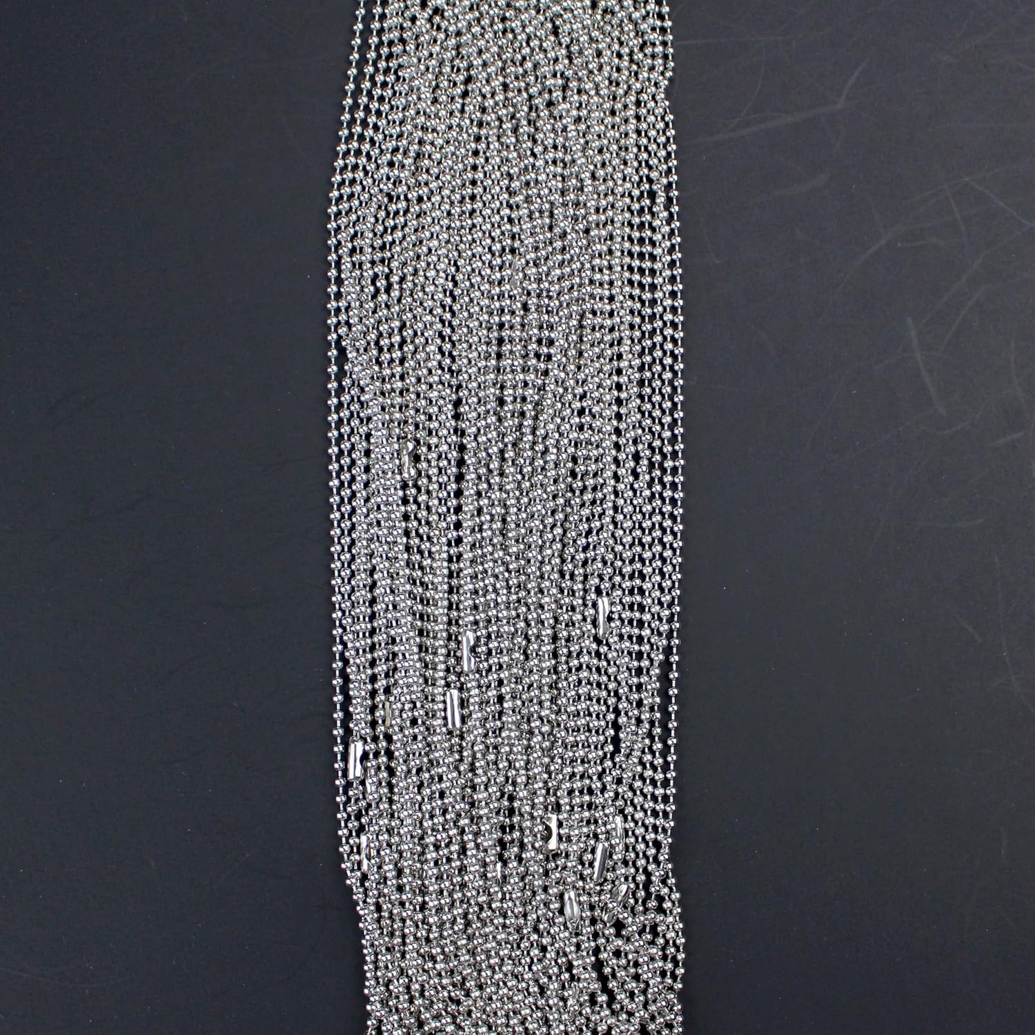 CleverDelights 2.4mm Ball Chain Necklaces - 24 Inch Length - Craft Jewelry Iron Chains - Bulk Pack - Image 4
