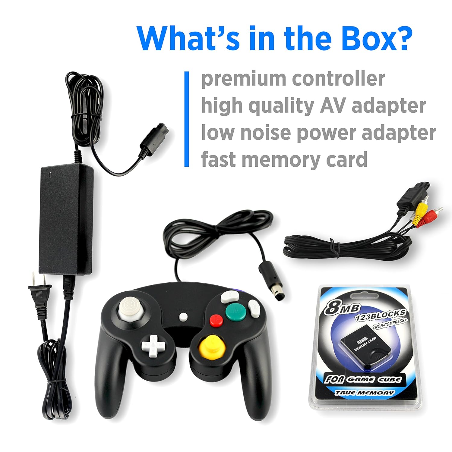 Gamecube Parts Bundle With Controller, Power Adapter, Memory Card and AV Cable by Other Future : Video Games