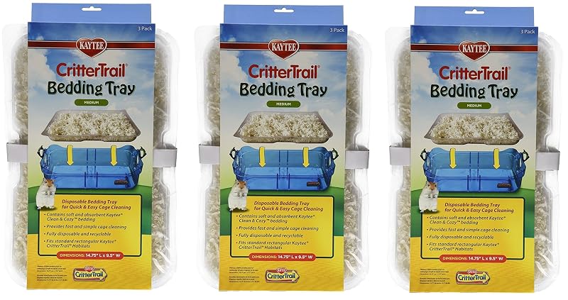 Bandeja descartável de forração para habitat de pequenos animais Kaytee CritterTrail, pacote com 9