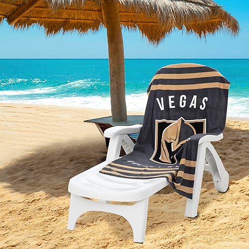 Miniatura 2 de Northwest NHL Vegas Golden Knights - Toalla de playa, 30 x 60 pulgadas, rayas
