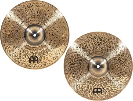 Meinl Cymbals Pure Alloy Custom Hihat Medium Thin Cymbal 14 inch (Video) for Drum Set (35,56cm) – Pair – Pure Alloy Bronze, Custom Smoked Bronze Finish (PAC14MTH)